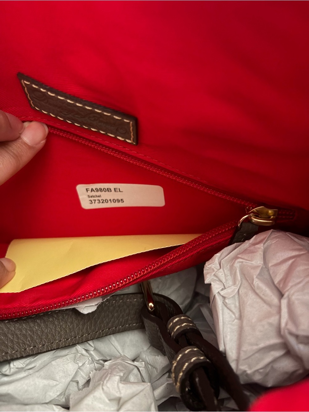 Dooney & Bourke Pebble Leather Satchel in Taupe - Picture 5 of 8